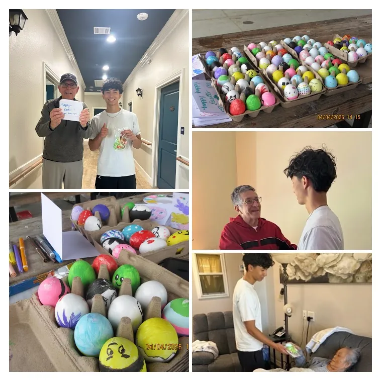 Hearts for Elders volunteers connecting with seniors during a community visit