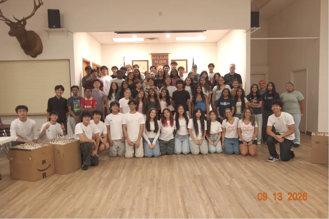 Hearts for Elders volunteers together at the Katy Elks Lodge care package event